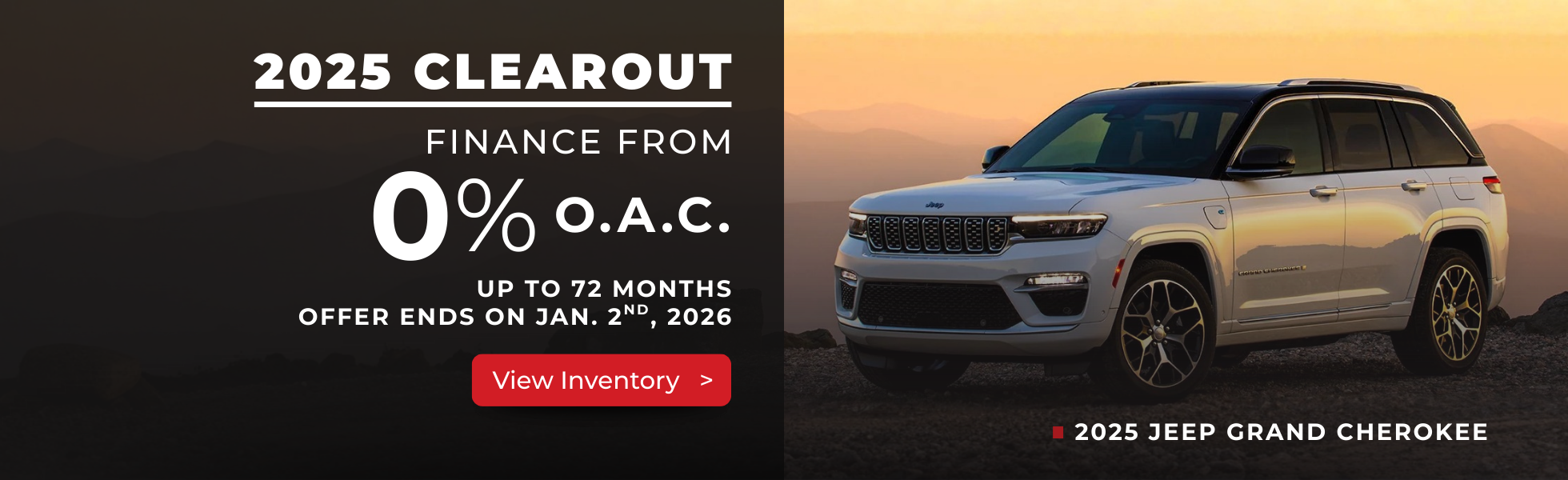 0% OFF or Up To $8,500 OFF On The 2025 Jeep Grand Cherokee