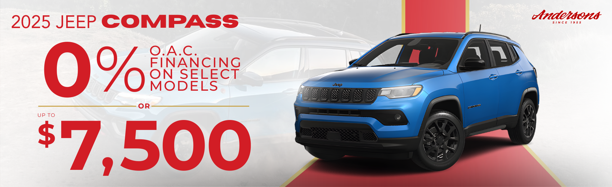 0% OFF or Up To $7,500 OFF On The 2025 Jeep Compass