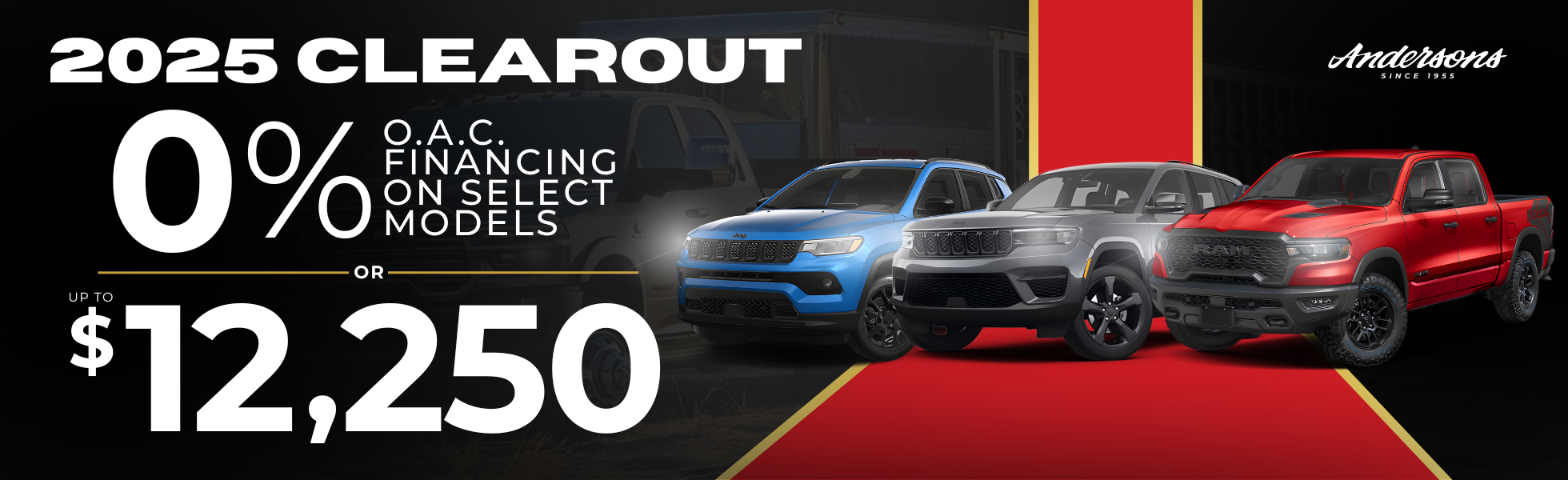 2025 CLEAROUT: Get 0% Financing or Up to $12,250 OFF Select Models!