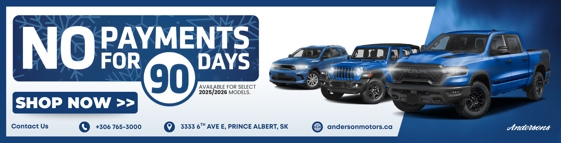 90 Days No Payment on Select Models!