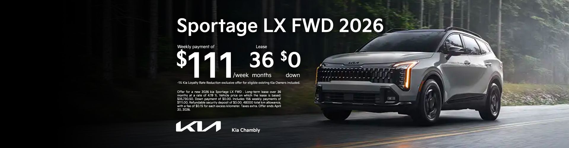 Sportage LX FWD 2026