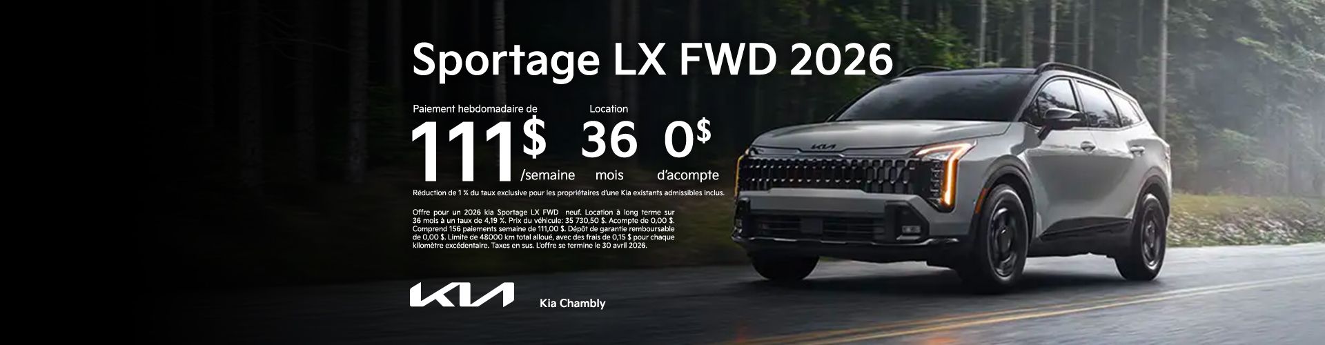 Sportage LX FWD 2026