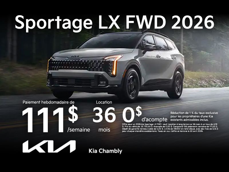 Sportage LX FWD 2026