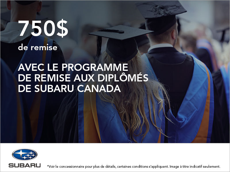 Programme de remise pour diplômés de Subaru Canada