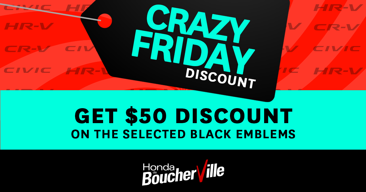 CRAZY FRIDAY - REBATE ON EMBLEMS