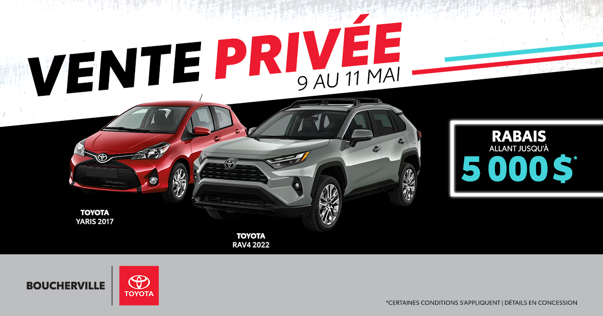 Toyota de Boucherville à Boucherville VENTE PRIVÉE
