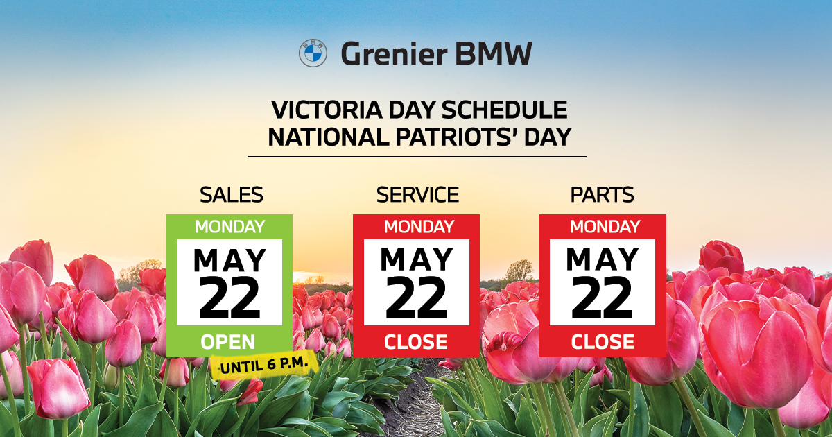 Victoria Day Schedule