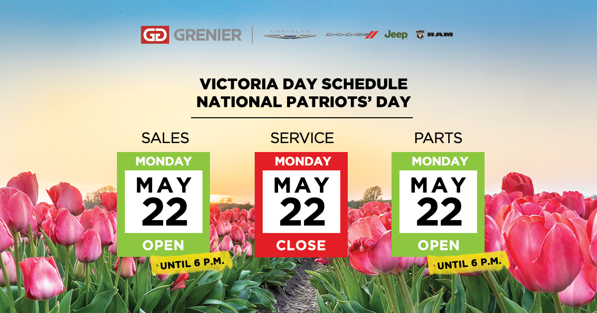 Victoria Day Schedule