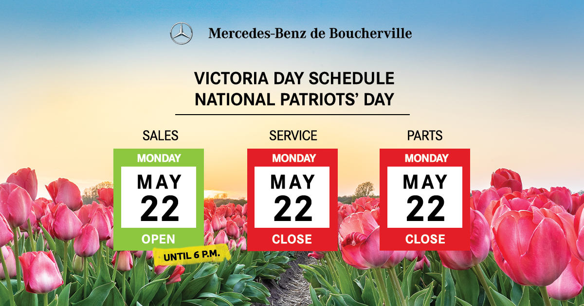 Victoria Day Schedule