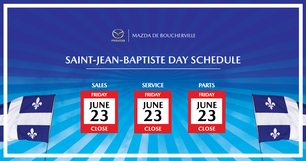 SAINT JEAN BAPTISTE DAY SCHEDULE