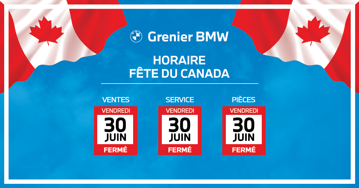 HORAIRE FÊTE DU CANADA