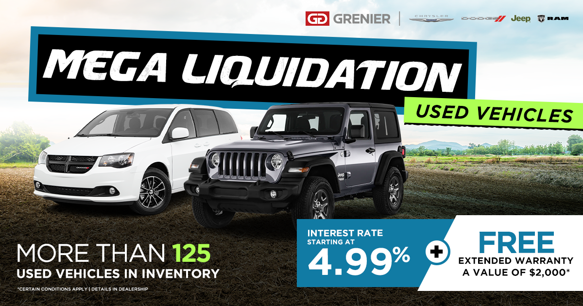 MEGA LIQUIDATION ON OUR USED VEHICLES !