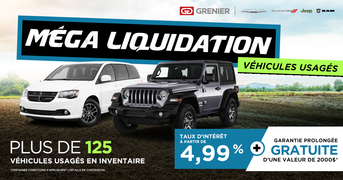 MÉGA LIQUIDATION SUR LES VÉHICULES USAGÉS !