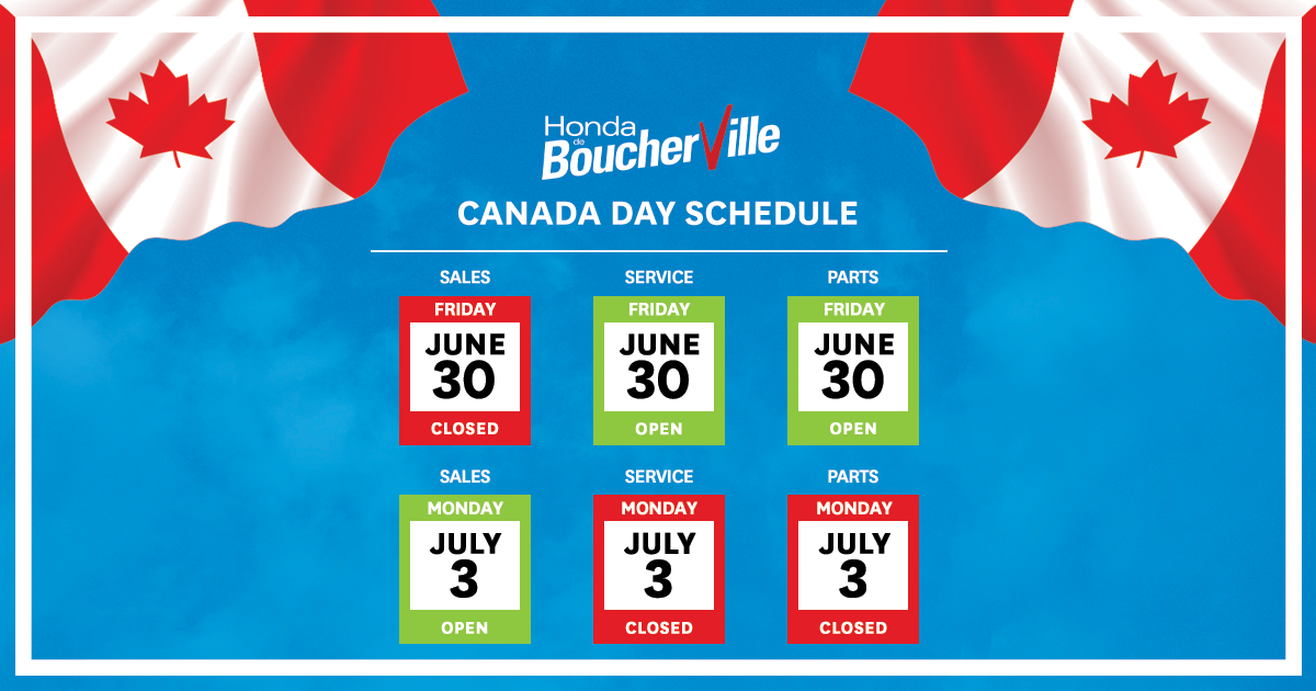 CANADA DAY SCHEDULE