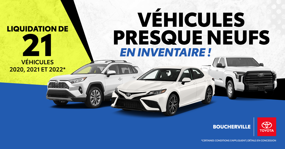 VÉHICULE PRESQUES NEUFS !