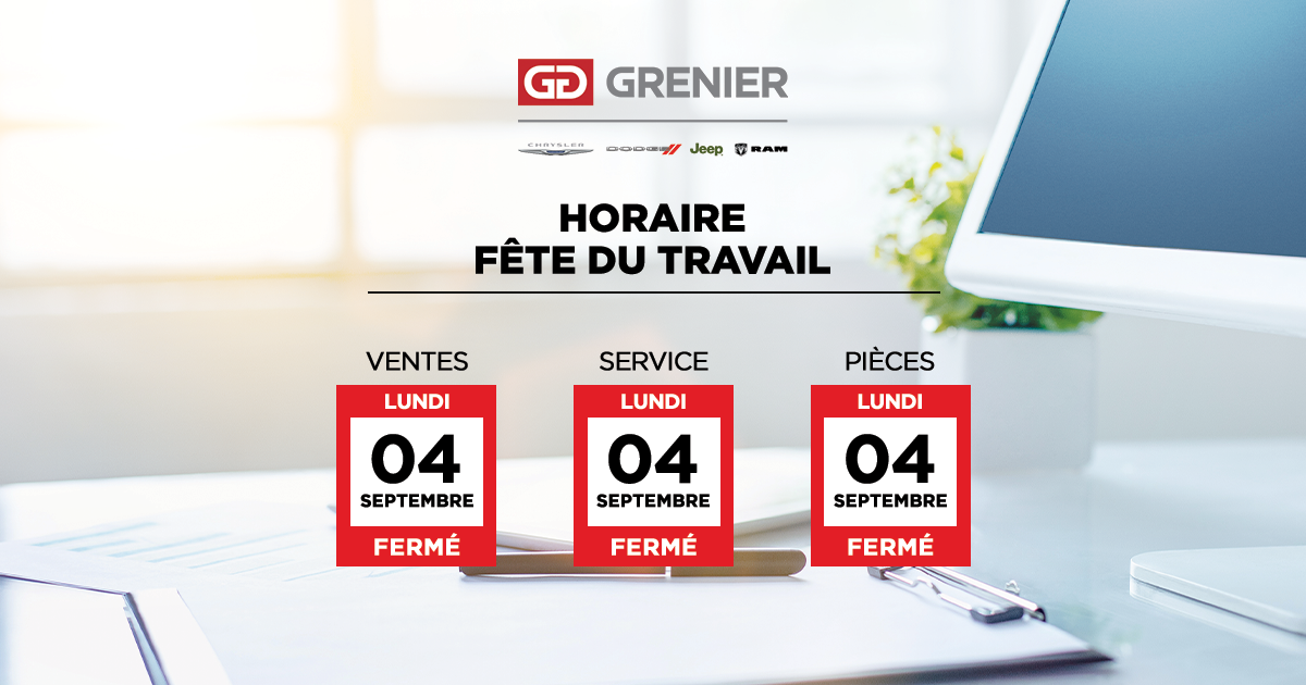 HORAIRE FÊTE DU TRAVAIL
