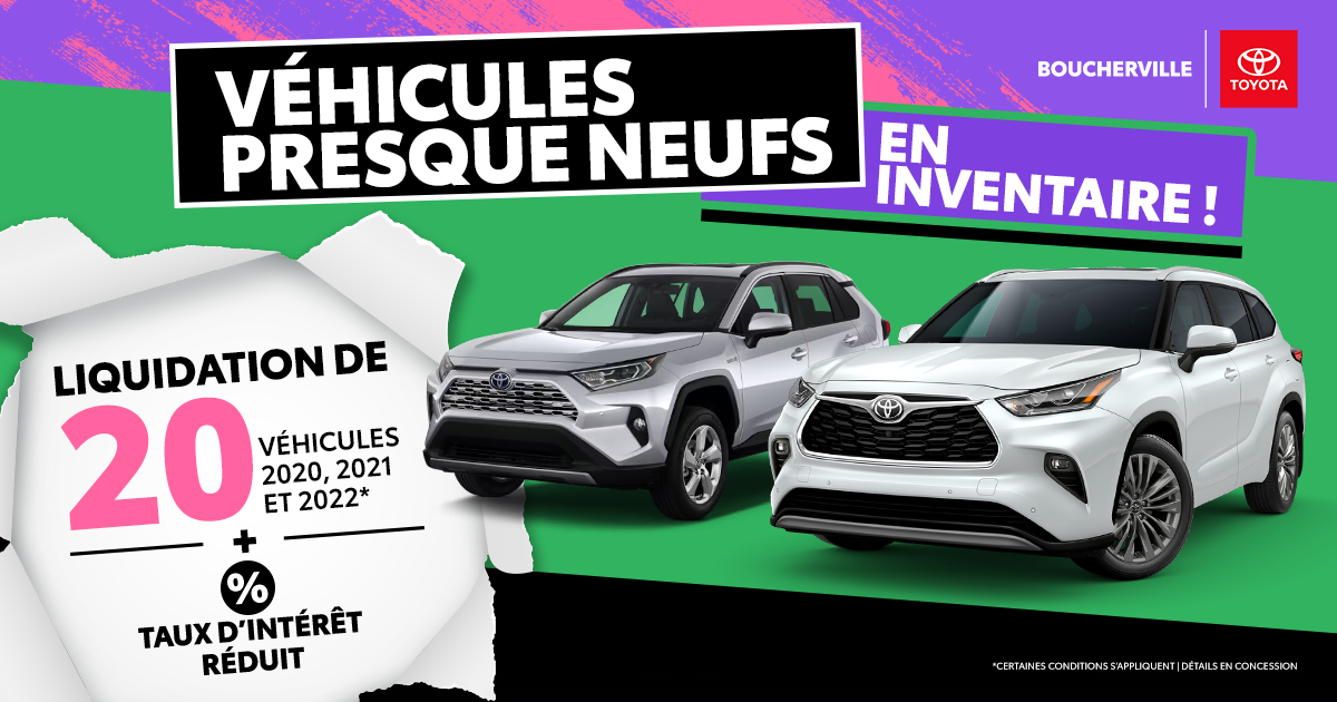 VÉHICULE PRESQUES NEUFS !