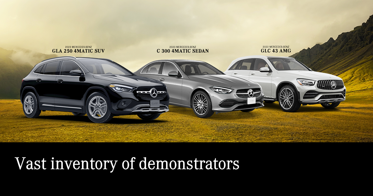 VAST INVENTORY OF DEMONSTRATORS