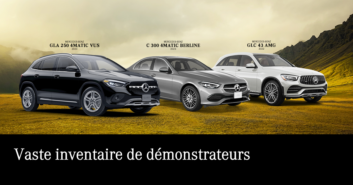 VASTE INVENTAIRE DE DÉMONSTRATEURS