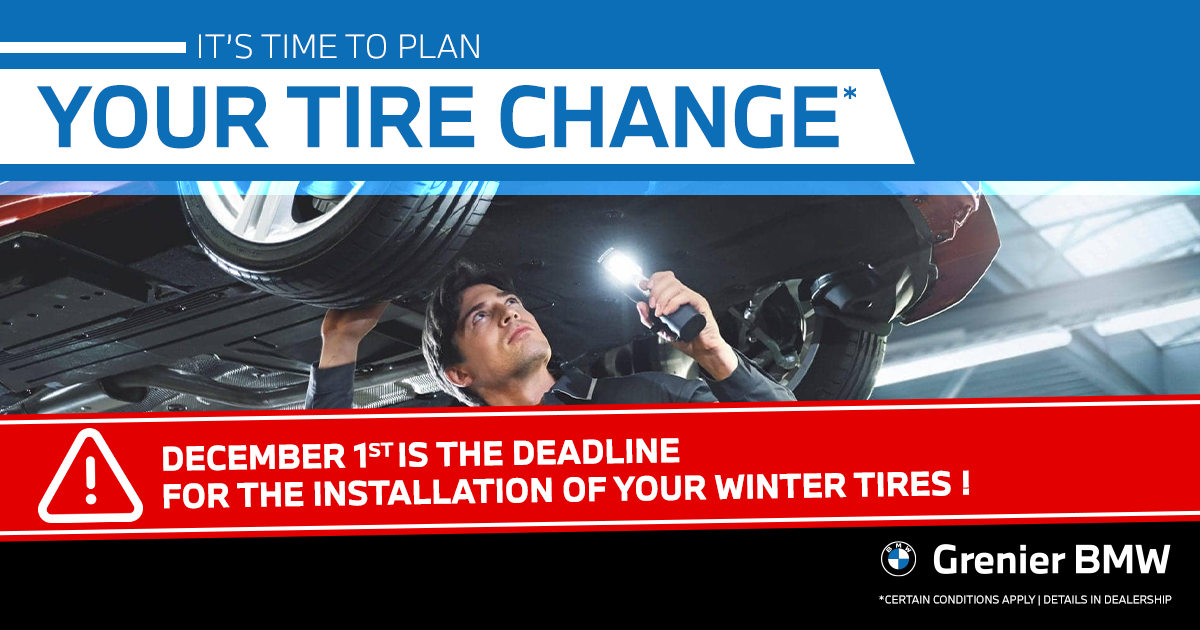 IT'S TIME TO PLAN YOUR TIRE CHANGE !