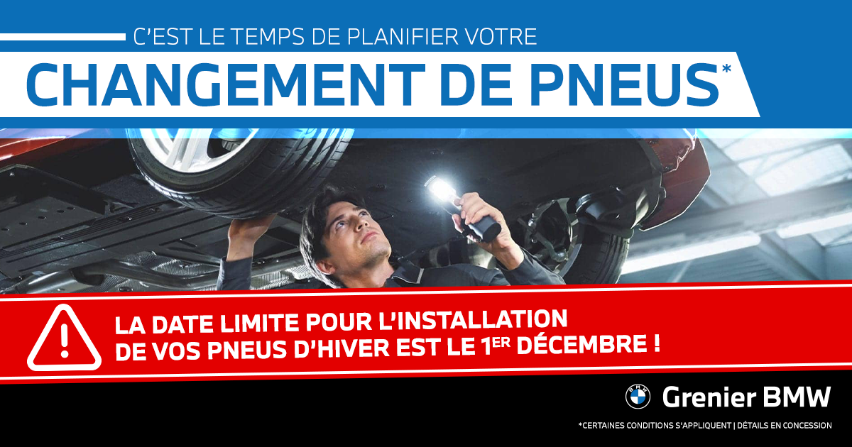 C'EST LE TEMPS DE PLANIFIER VOTRE CHANGEMENT DE PNEUS !