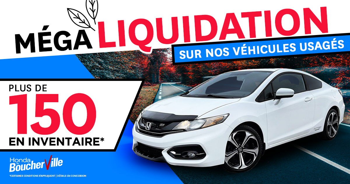 MÉGA LIQUIDATION SUR NOS VÉHICULES USAGÉS !