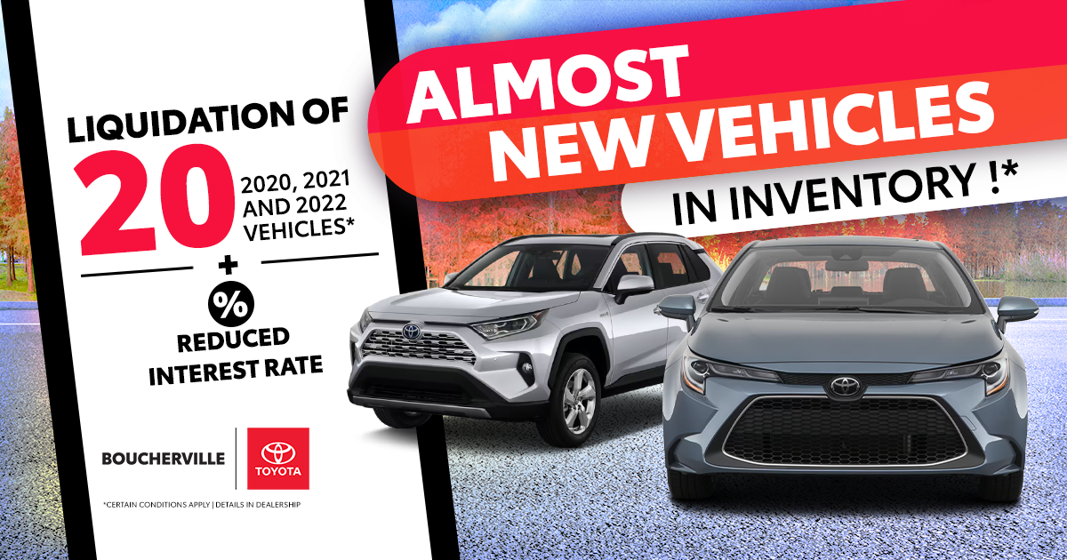 ALMOST NEW VEHICLES !