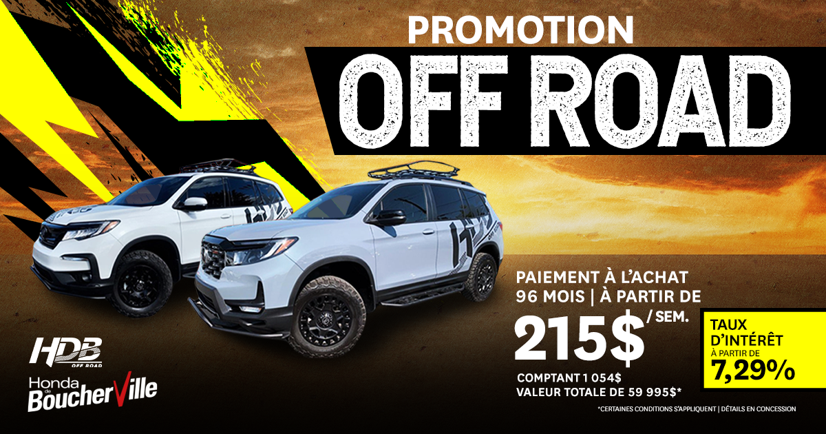 PROMOTION OFF ROAD!