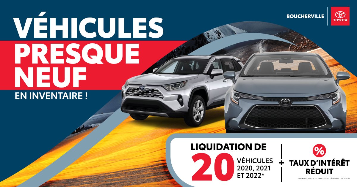 VÉHICULE PRESQUES NEUFS !