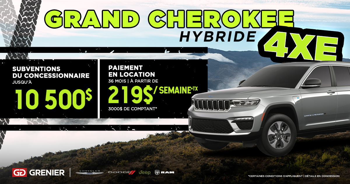 GRAND CHEROKEE 4XE HYBRIDE !