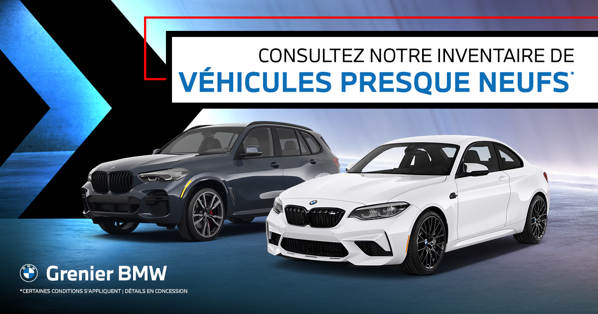 VÉHICULES PRESQUE NEUFS EN INVENTAIRE !