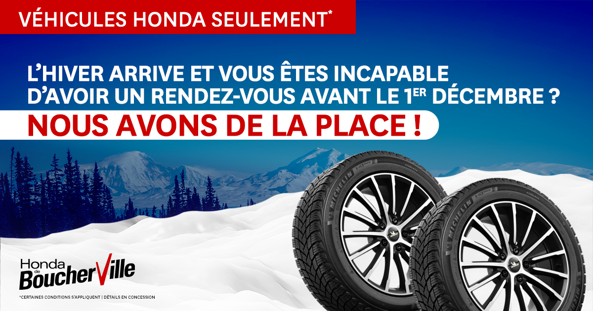 CHANGEMENT DE PNEUS - VÉHICULES HONDA