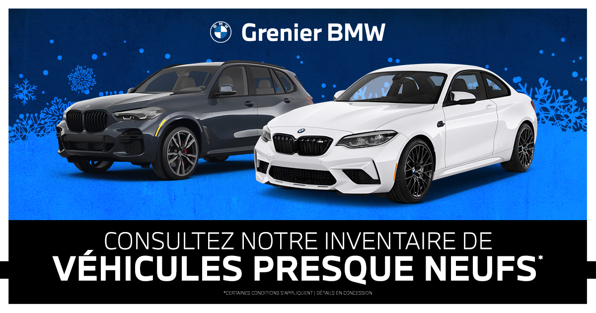 VÉHICULES PRESQUE NEUFS EN INVENTAIRE!