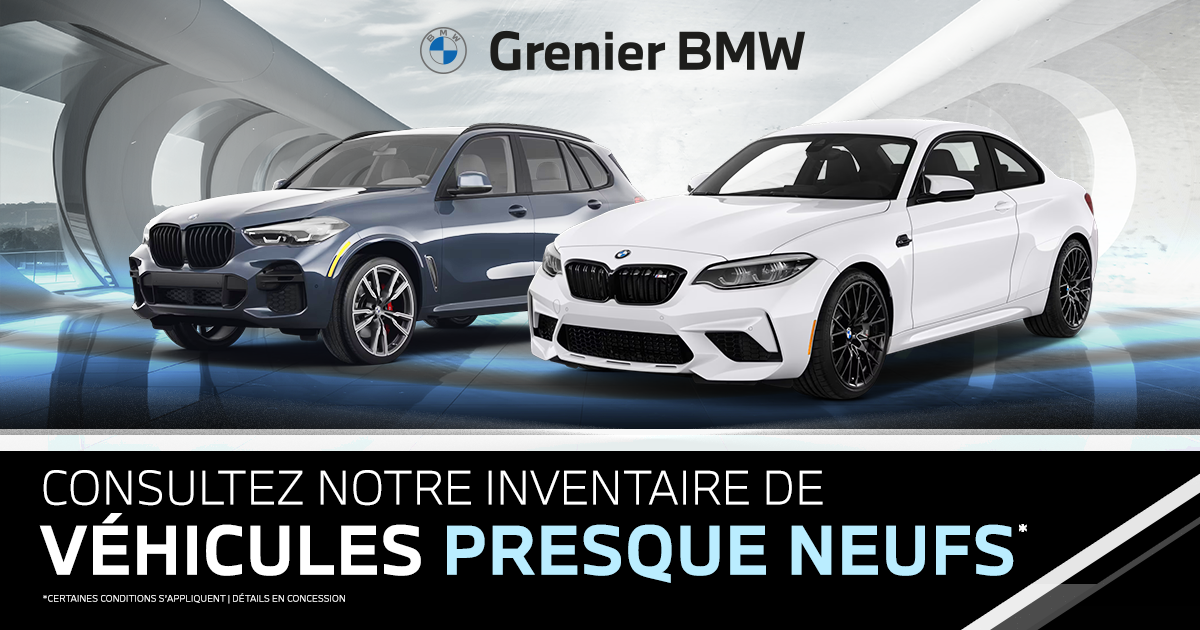 VÉHICULES PRESQUE NEUFS EN INVENTAIRE !