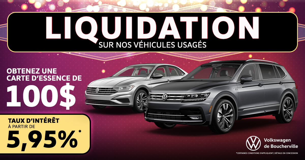 LIQUIDATION SUR NOS VÉHICULES USAGÉS !