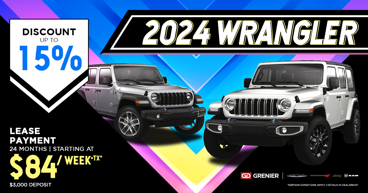 UP TO 15% DISCOUNT on 2024 WRANGLER