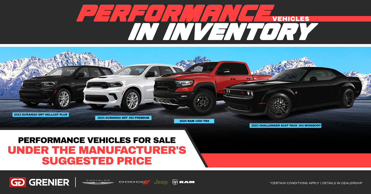 PERFORMANCE VEHICLES IN INVENTORY !