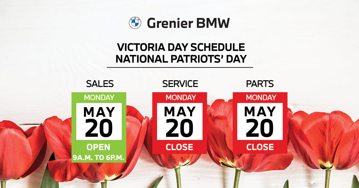 Victoria Day Schedule