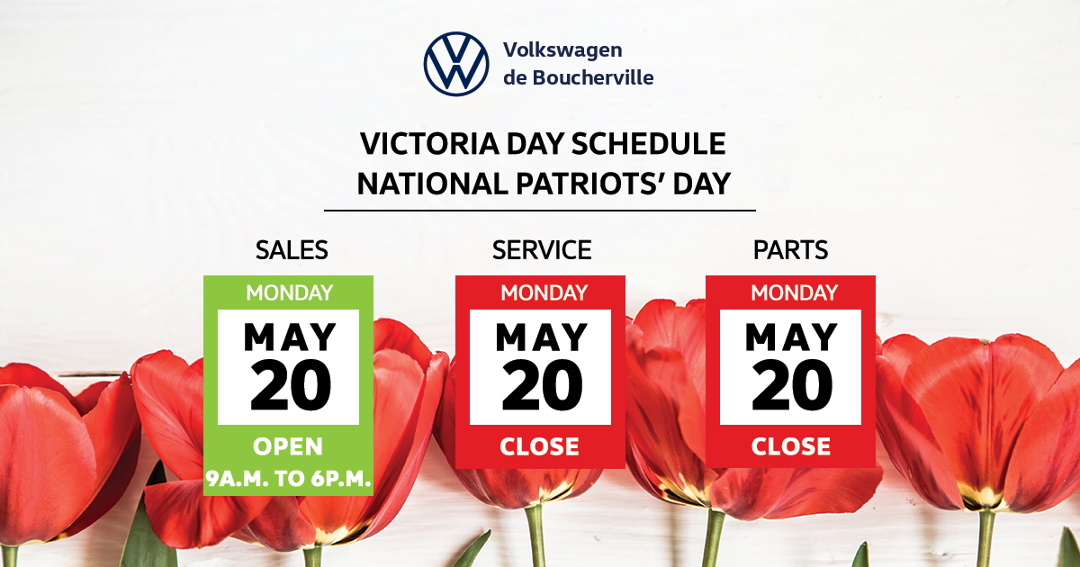 Victoria Day Schedule
