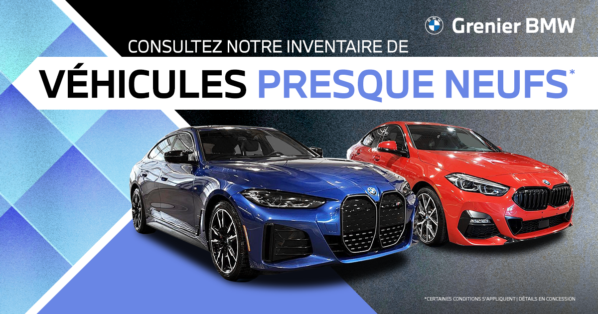 VÉHICULES PRESQUE NEUFS EN INVENTAIRE !