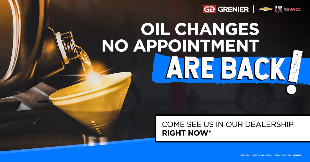 NO APPOINTMENT OIL CHANGES!