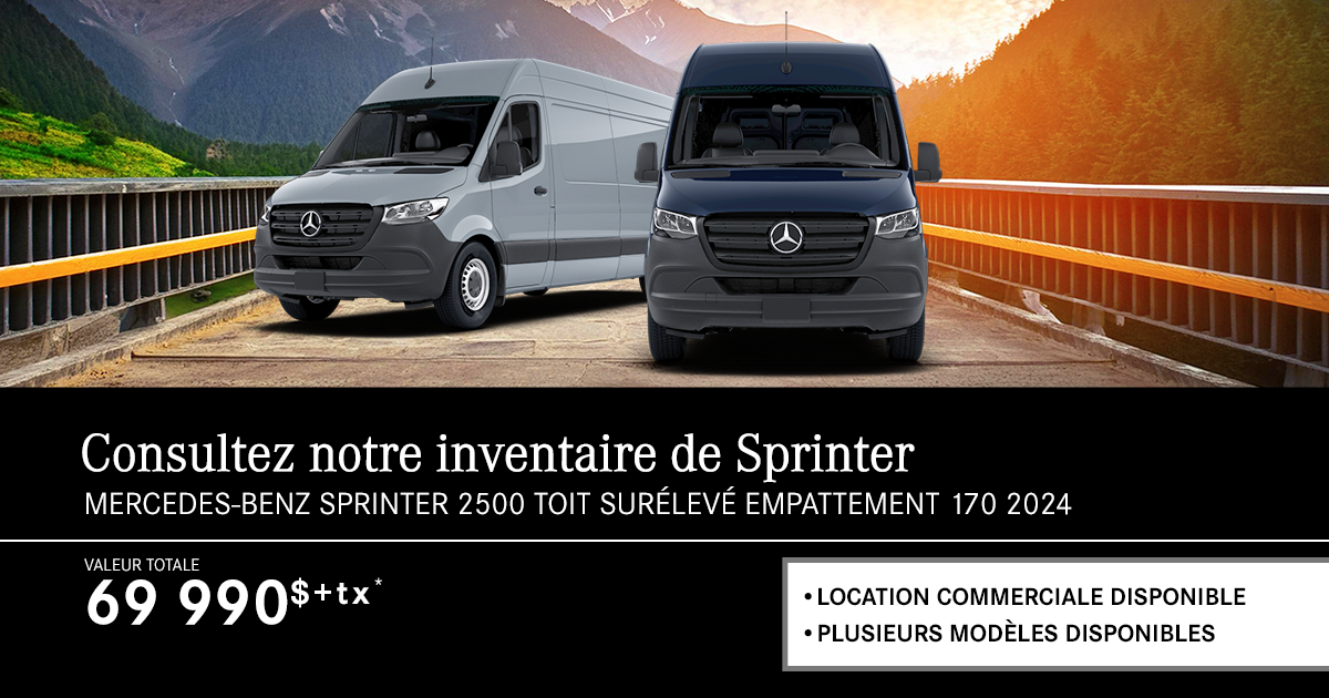 SPRINTER 2500 DISPONIBLE !