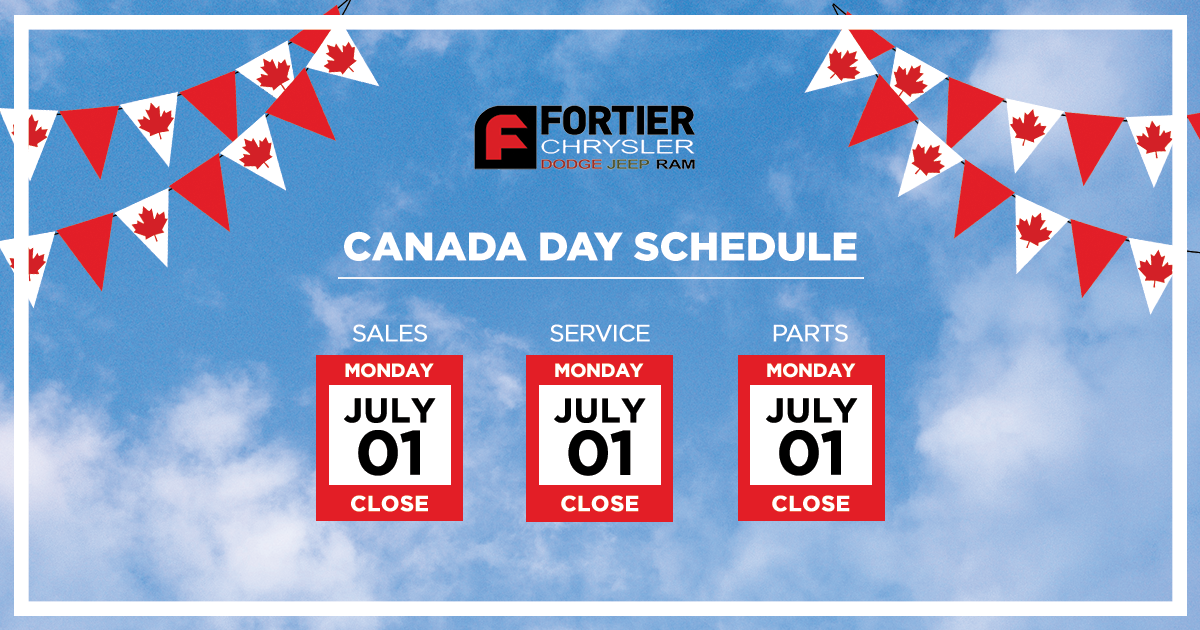 CANADA DAY SCHEDULE