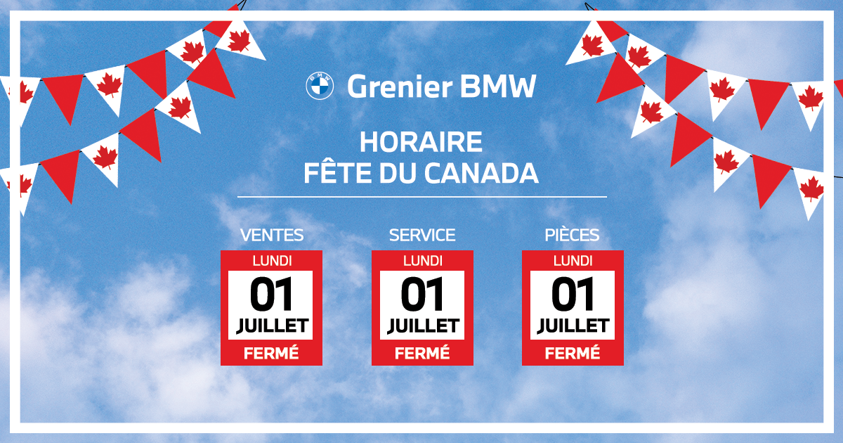 HORAIRE FÊTE DU CANADA