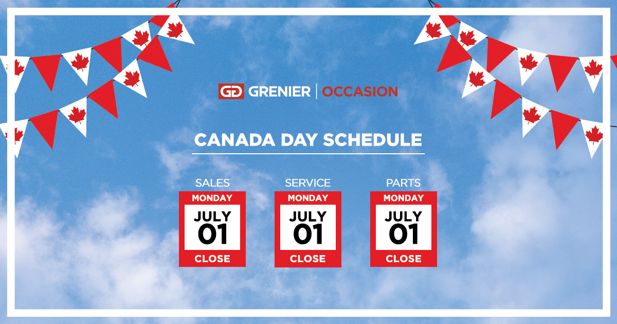 CANADA DAY SCHEDULE