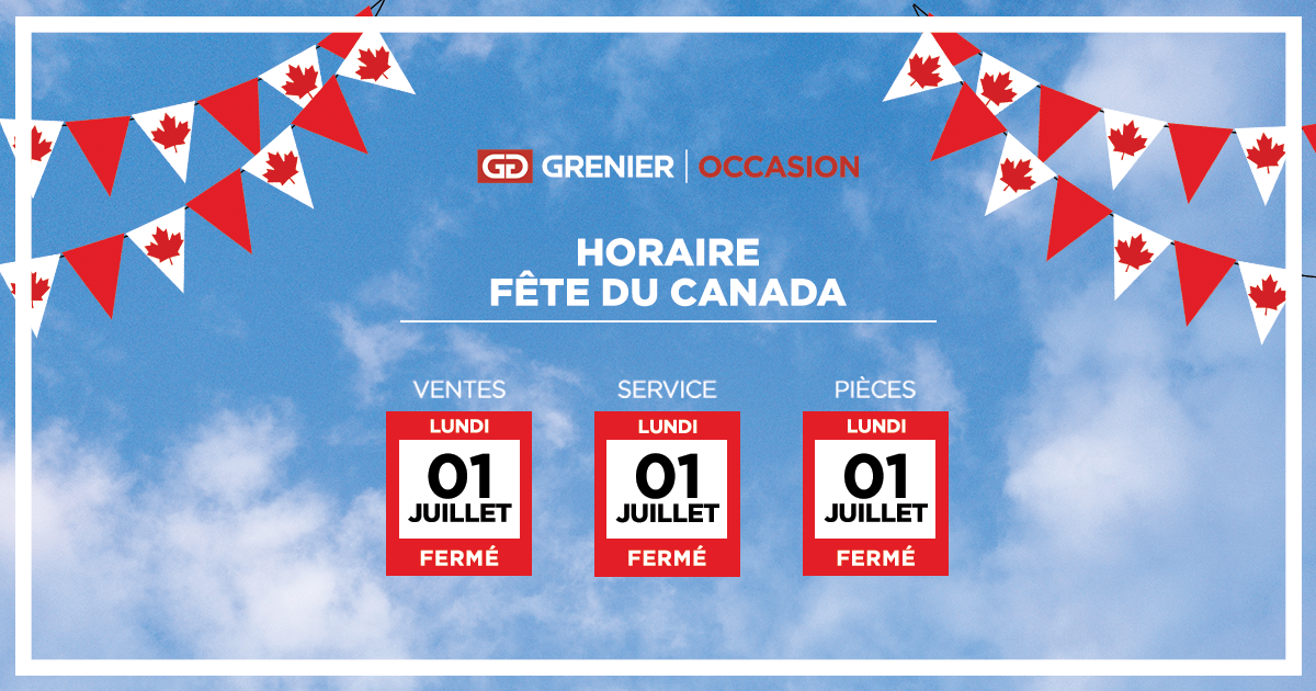 HORAIRE FÊTE DU CANADA