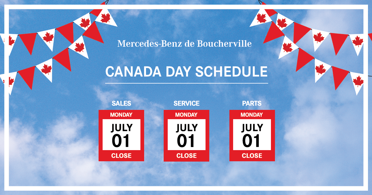 CANADA DAY SCHEDULE