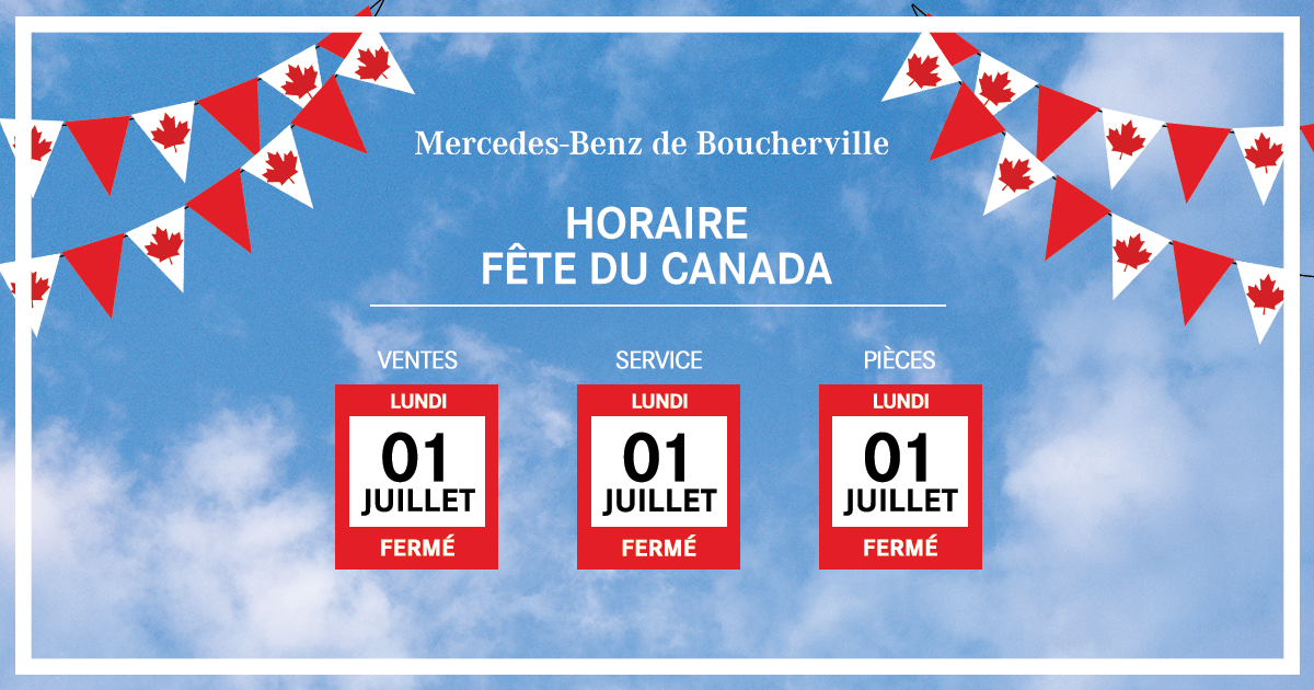 HORAIRE FÊTE DU CANADA