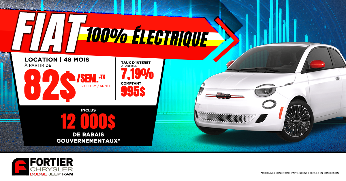 FIAT 100% ÉLECTRIQUE !