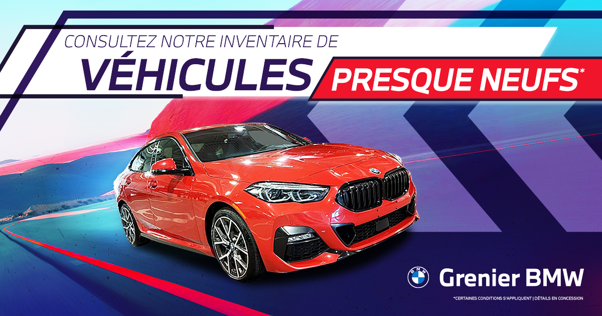 VÉHICULES PRESQUE NEUFS EN INVENTAIRE!